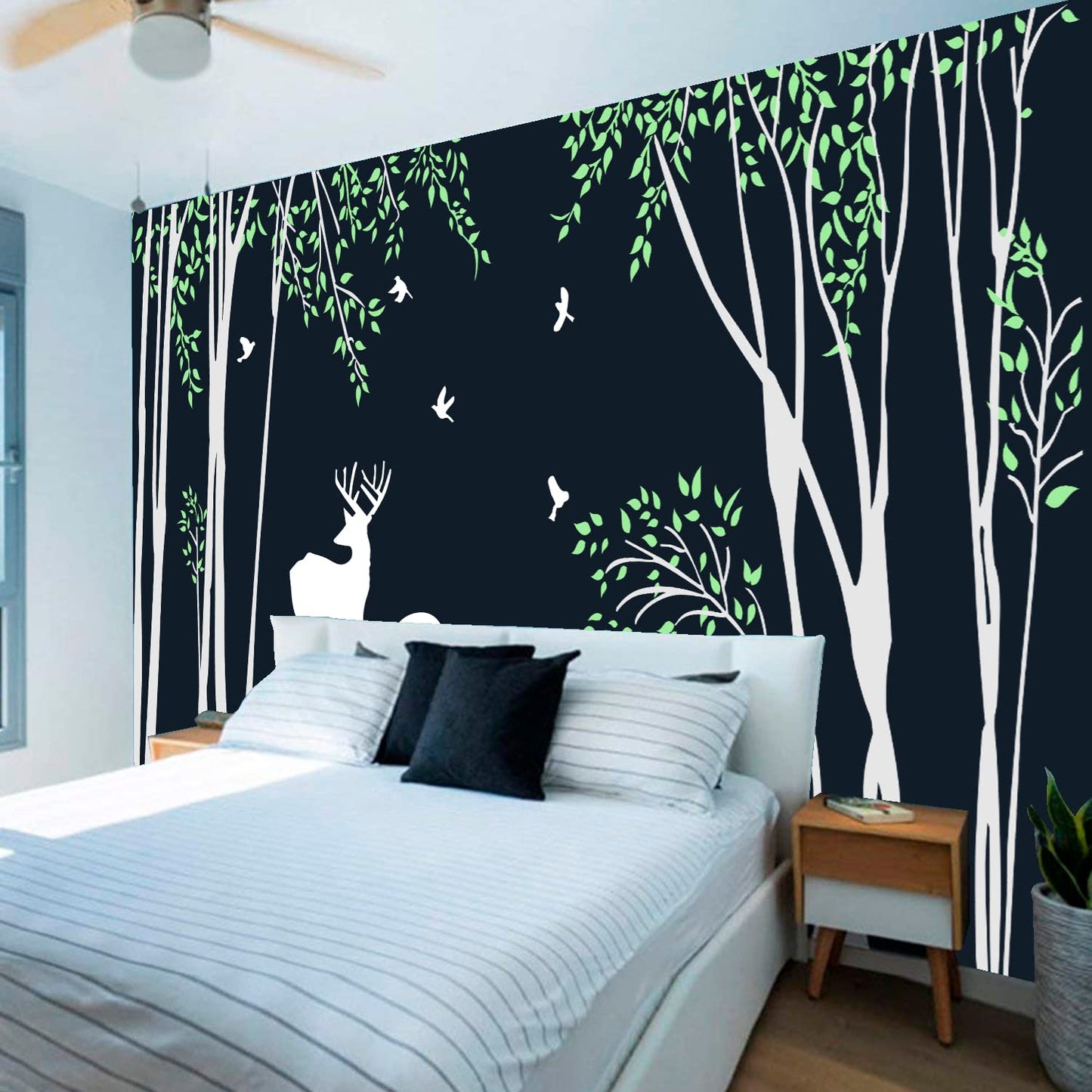 Stencils for Wall Painting (Size 279 X 183 cm) Forest Tree