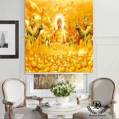 Roller Blind for Window-Gautama Buddha Design Size-10