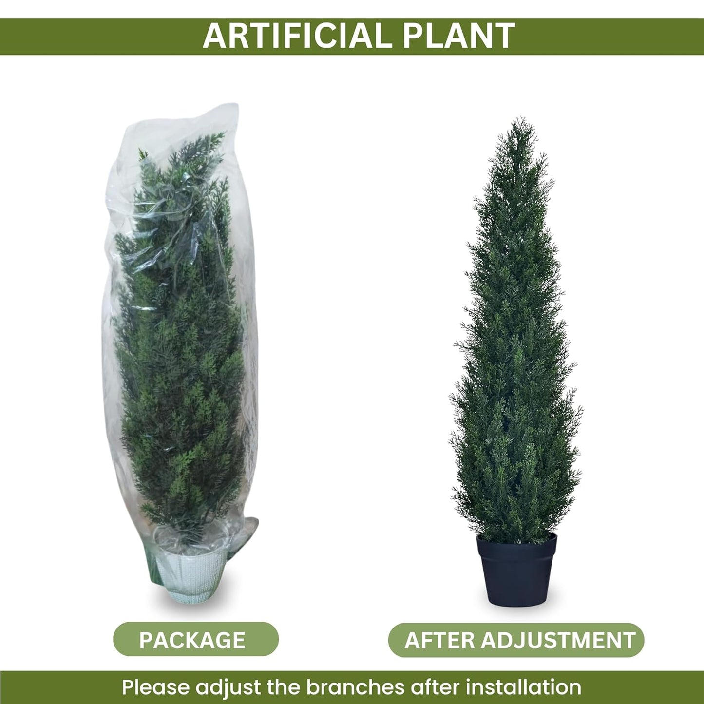 Artificial 3 Feet Cedar Cypress Tree with Pot for Home Decor