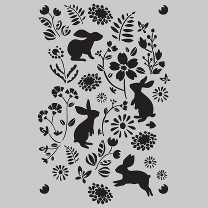 bamboo stencils with leaves