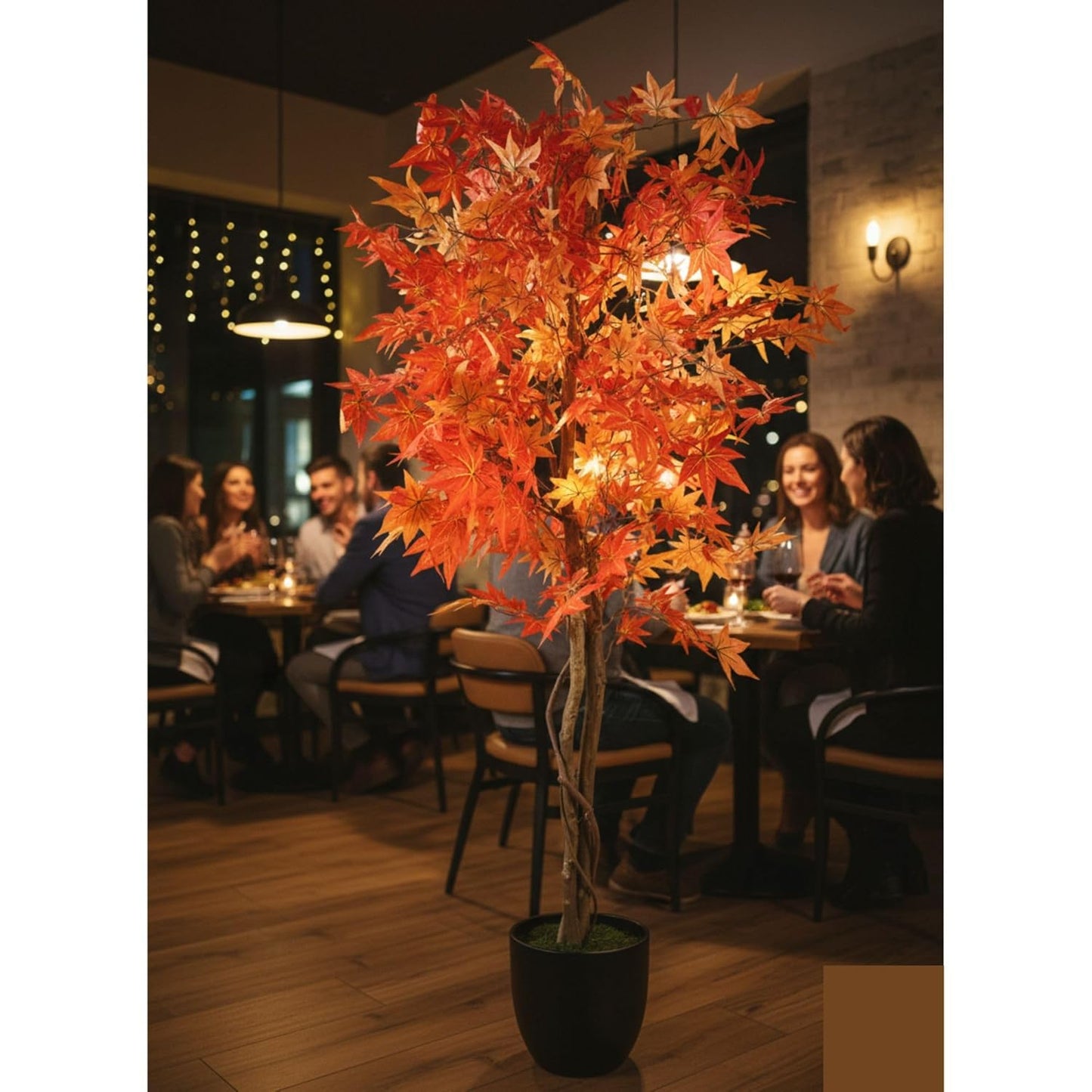 Artificial Maple Autumn Leaves Tree with Pot