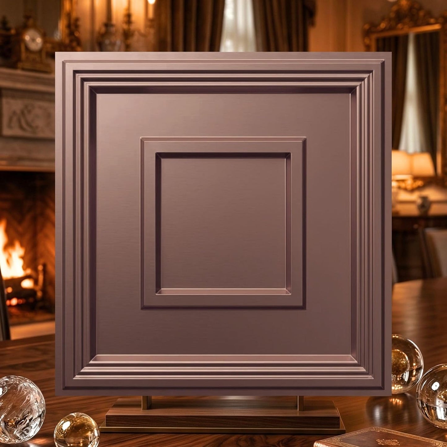 Modern PVC False Ceiling 60x60 cm - 4 Sq Ft Coverage- D080 Royal Finish