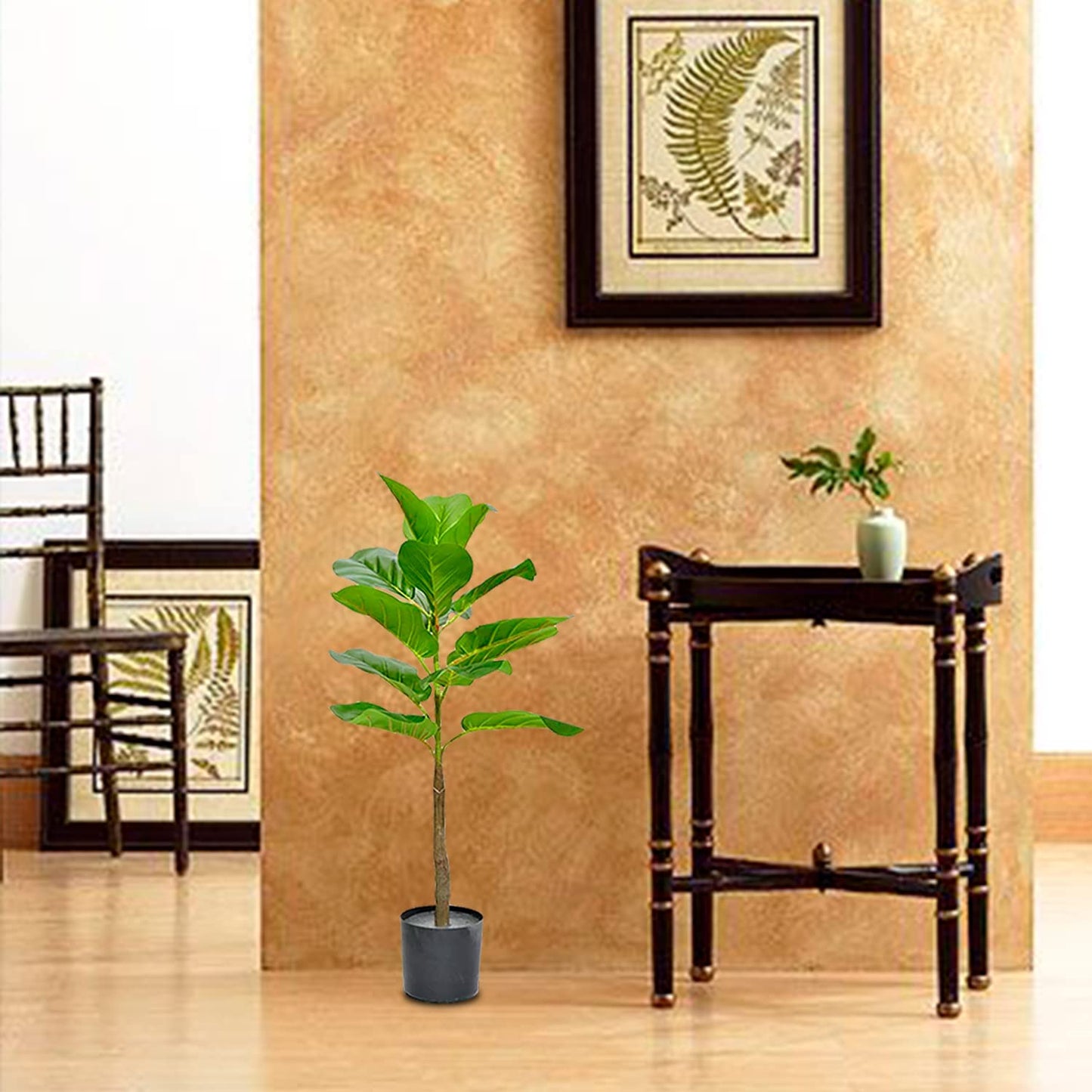 Artificial 2.5 Feet Fiddle Leaf Fig Plant for Home Decor