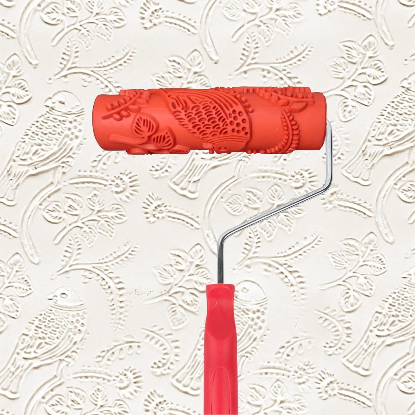 17.8 cm Paint Roller for Wall Painting Classic Parrot Embossing Texture Rubber Roller (EG343T)