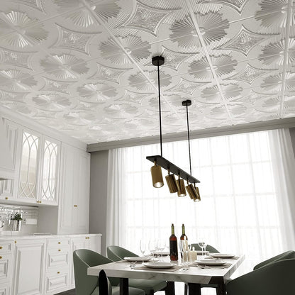 White Wainscoting Design 3D Ceiling Panel2