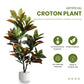 Artificial 4 Feet Croton Plant with Pot for Home Decor