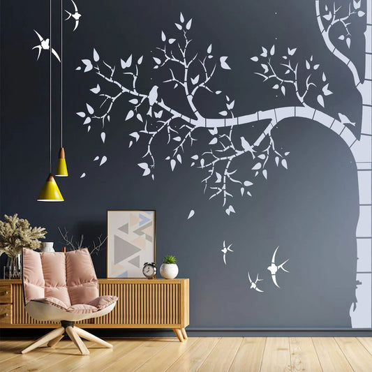 Stencils for Wall Painting (Size 244 X 305 cm) Tree Branch