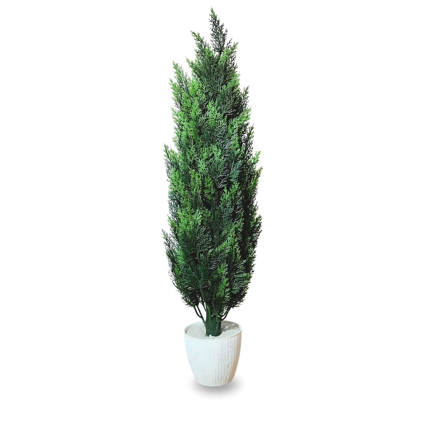 Artificial Plant Cedar Tree 3 Feet Tall UV Resistant, With Pot