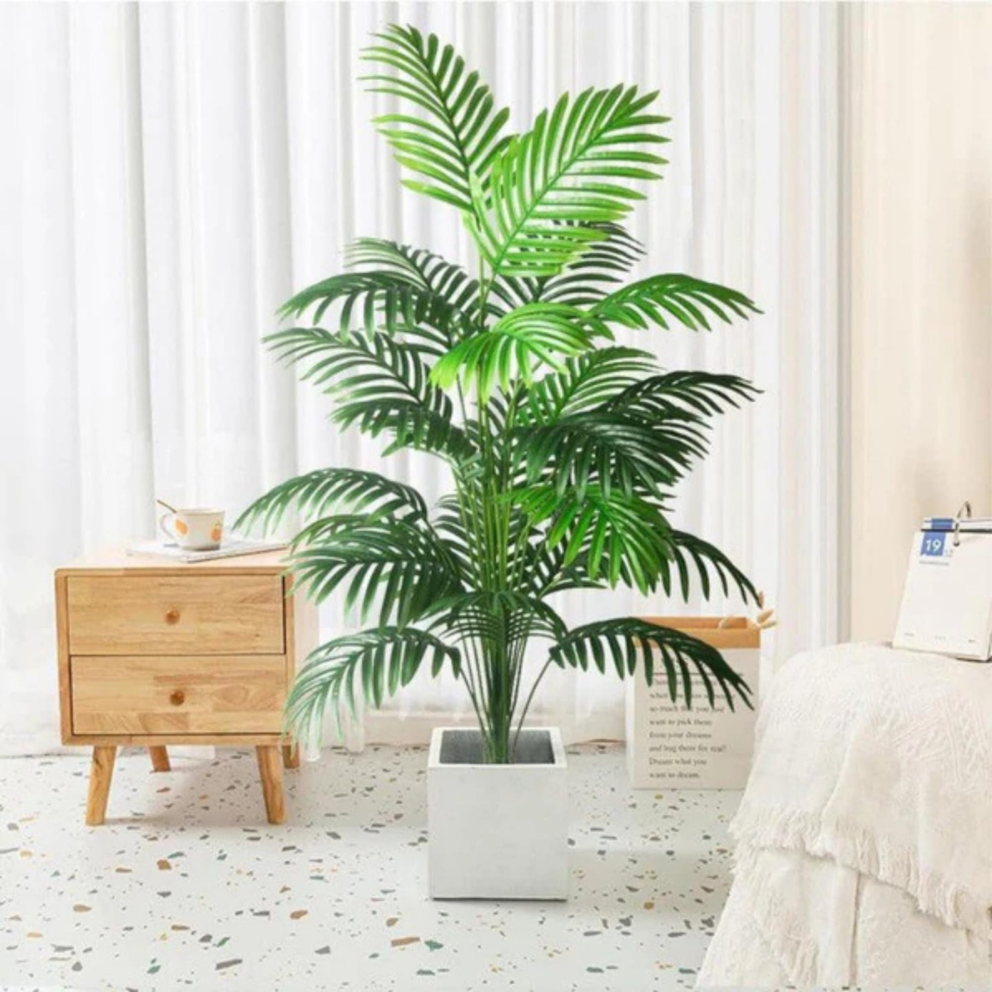 Artificial Areca Palm Tree - (6FT-1Pack, Areca Palm Plant)