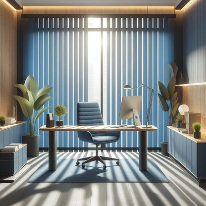 Vertical Blinds for Windows - Bedroom, Kitchen, Sliding Door, and Balcony | Royal Blue
