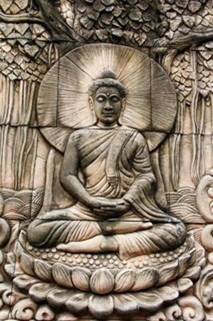 Blackout Polyester Roller Blind for Window Size-Meditation Buddha Design Size