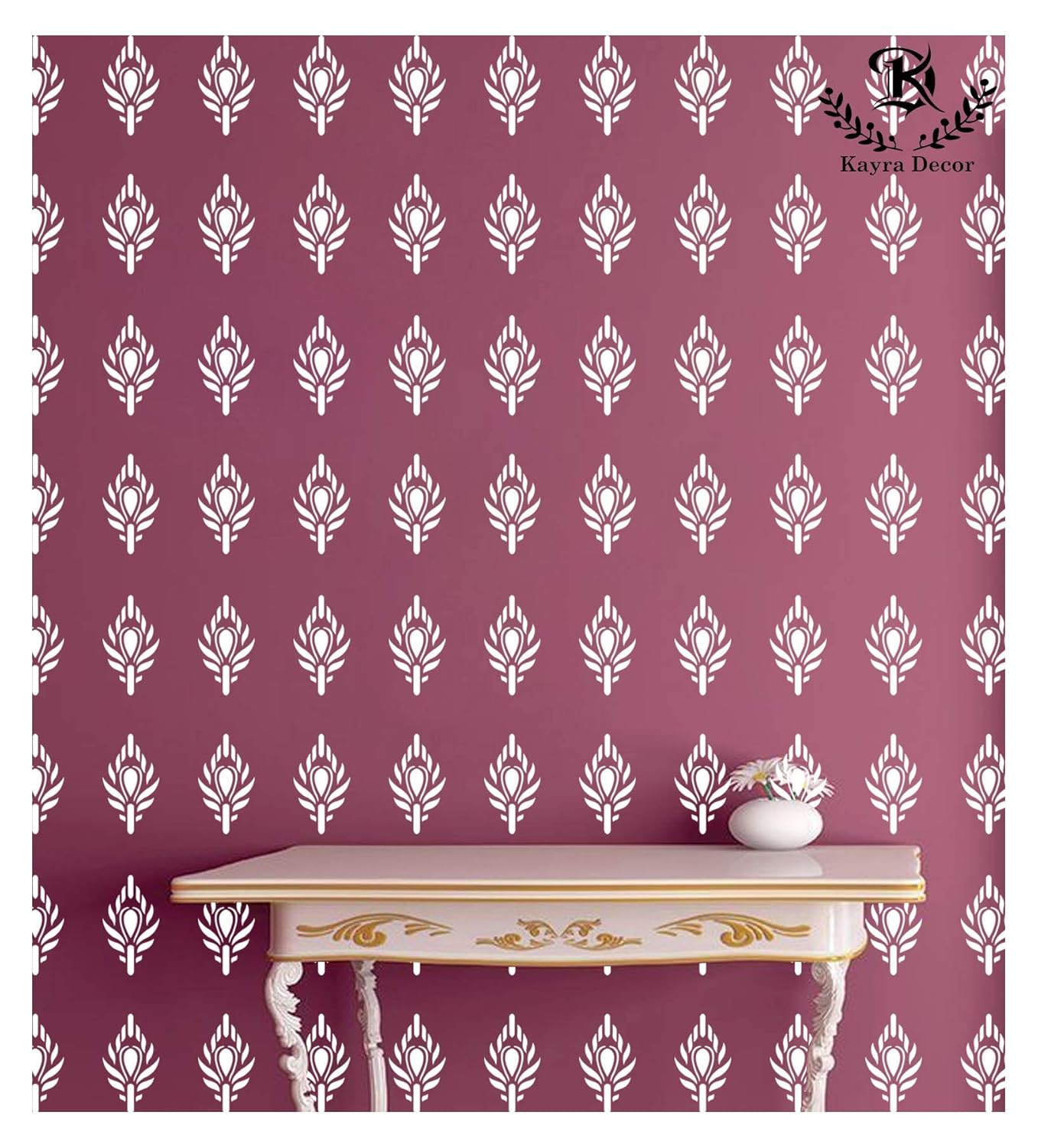 Stencils for Wall Painting (Size 41 X 61 cm) Damask Small