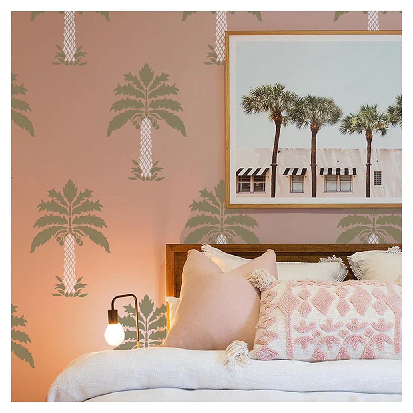 Latest Palm Tree Wall Stencils for Wall Painting - Pack of 1, Sheet Size 24 x 36 inch/Design for Wall Painting 21 x 33 inch - Large