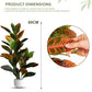 Artificial 2 Feet Croton Plant with Pot for Home Decor