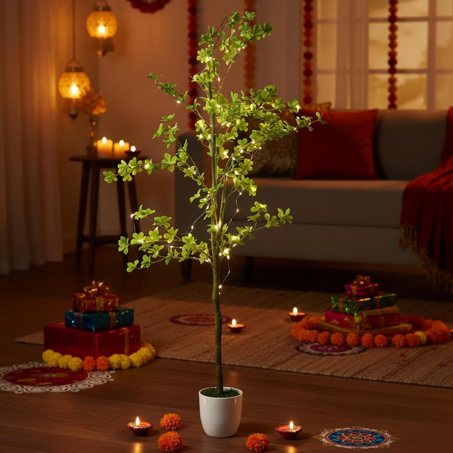 Artificial Enkianthus Tree with Pot for Home Decoration