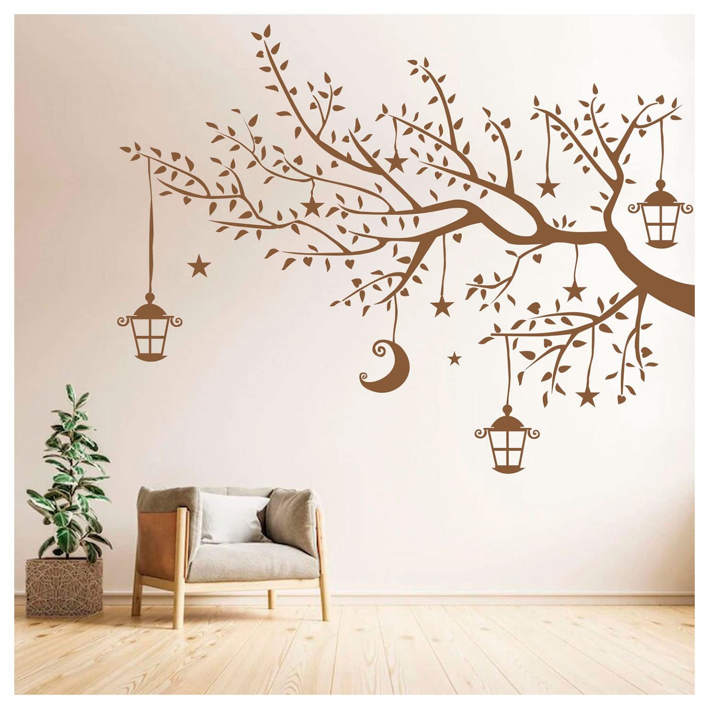 Stencils for Wall Painting (Size 305 X 305 cm) Tree Branches