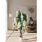 Artificial Wisteria Plant Lifelike Hanging White Flowers