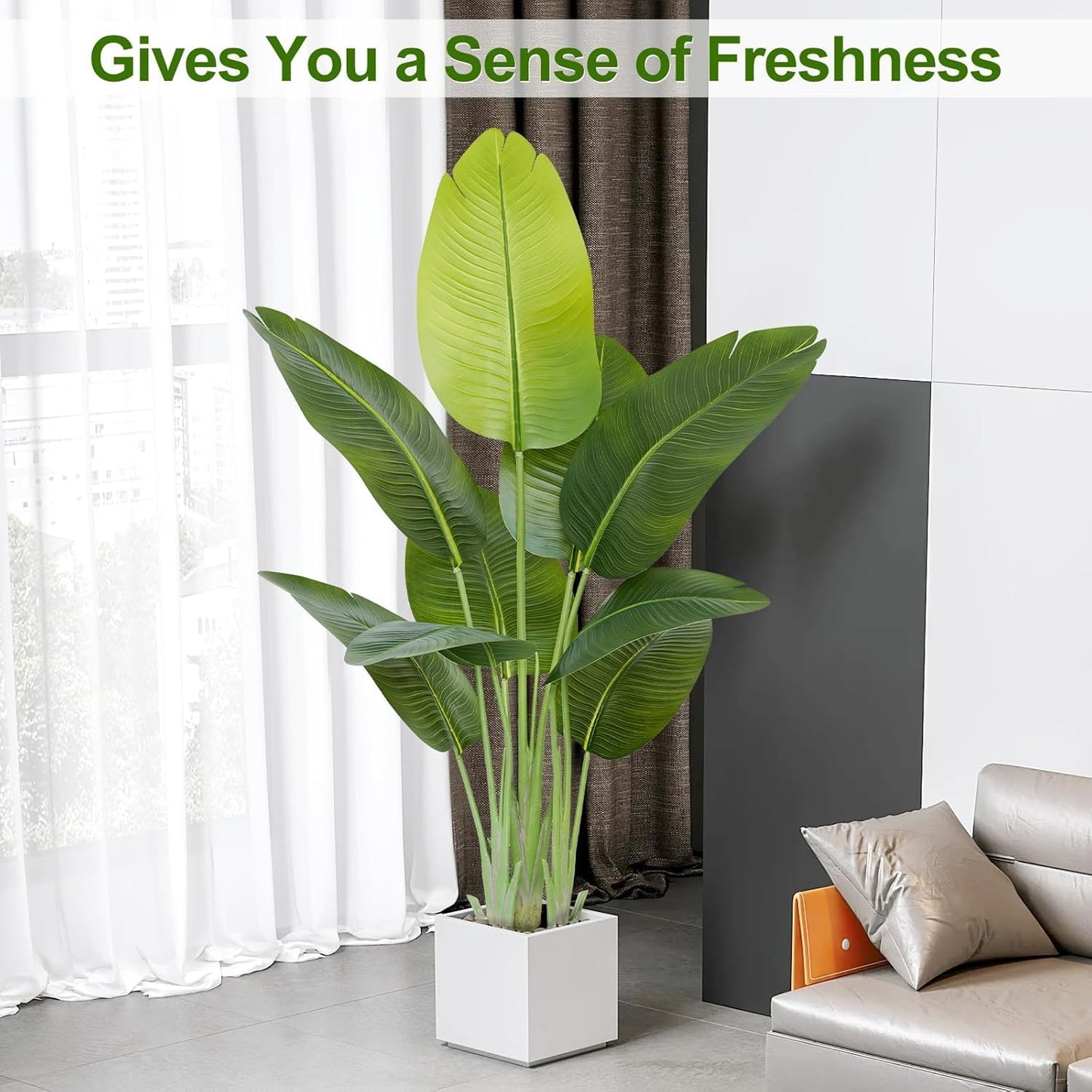 Artificial Banana Plant for Home Decor Big Size with Pot