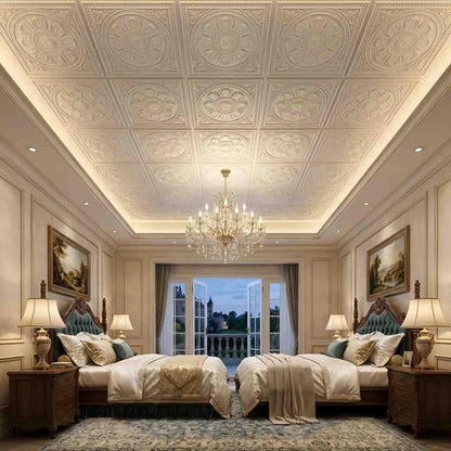 Modern PVC False Ceiling 60x60 cm - Orante Design | White