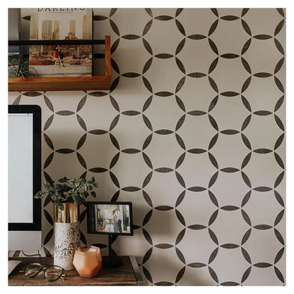 wall stencil bamboo design 