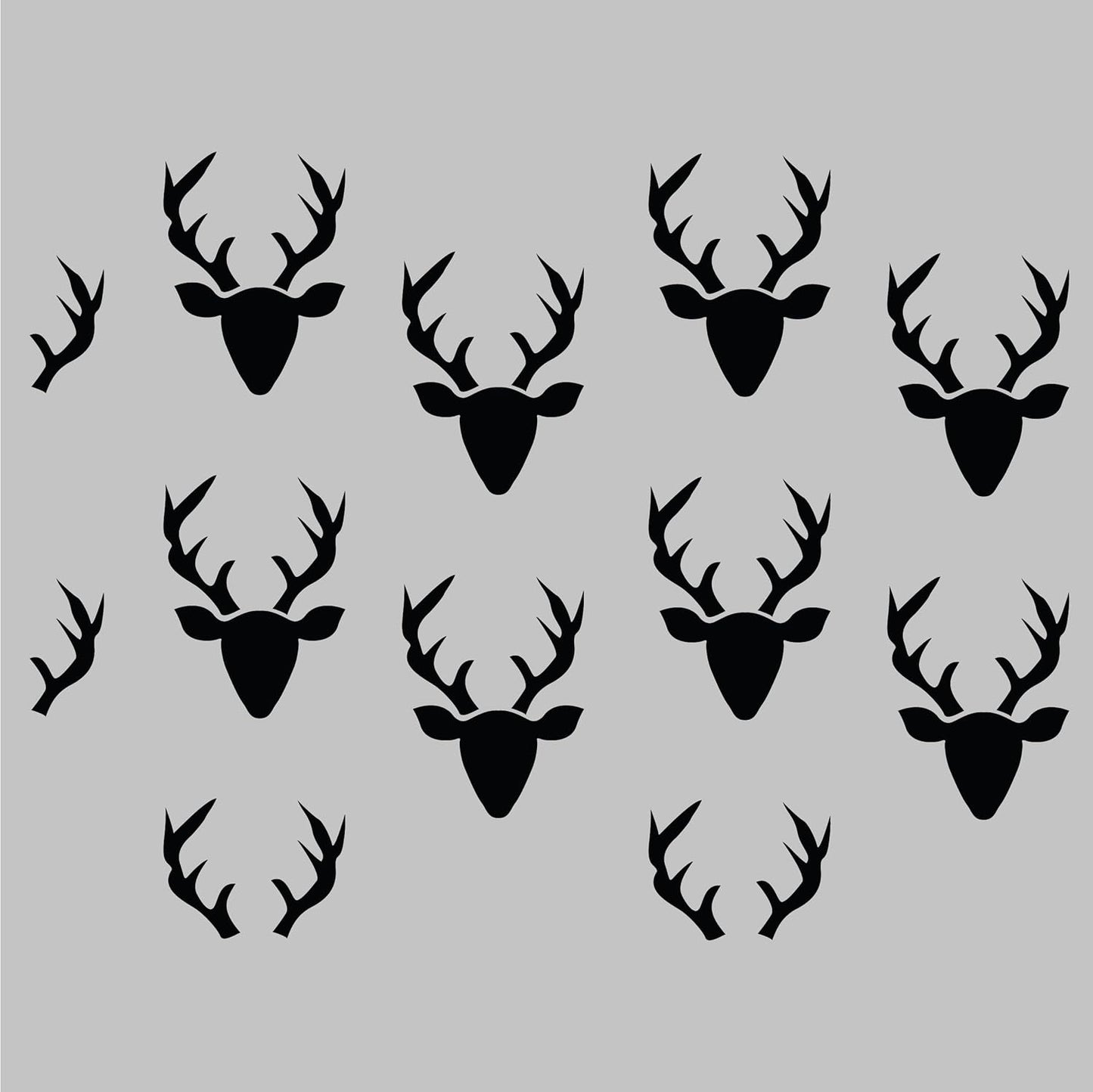 Latest Deer Pattern Kids Stencils for Wall Painting -Pack of 2, Sheet Size 12 x 12 inch/Design Size 10.5 x 9.5 inch.