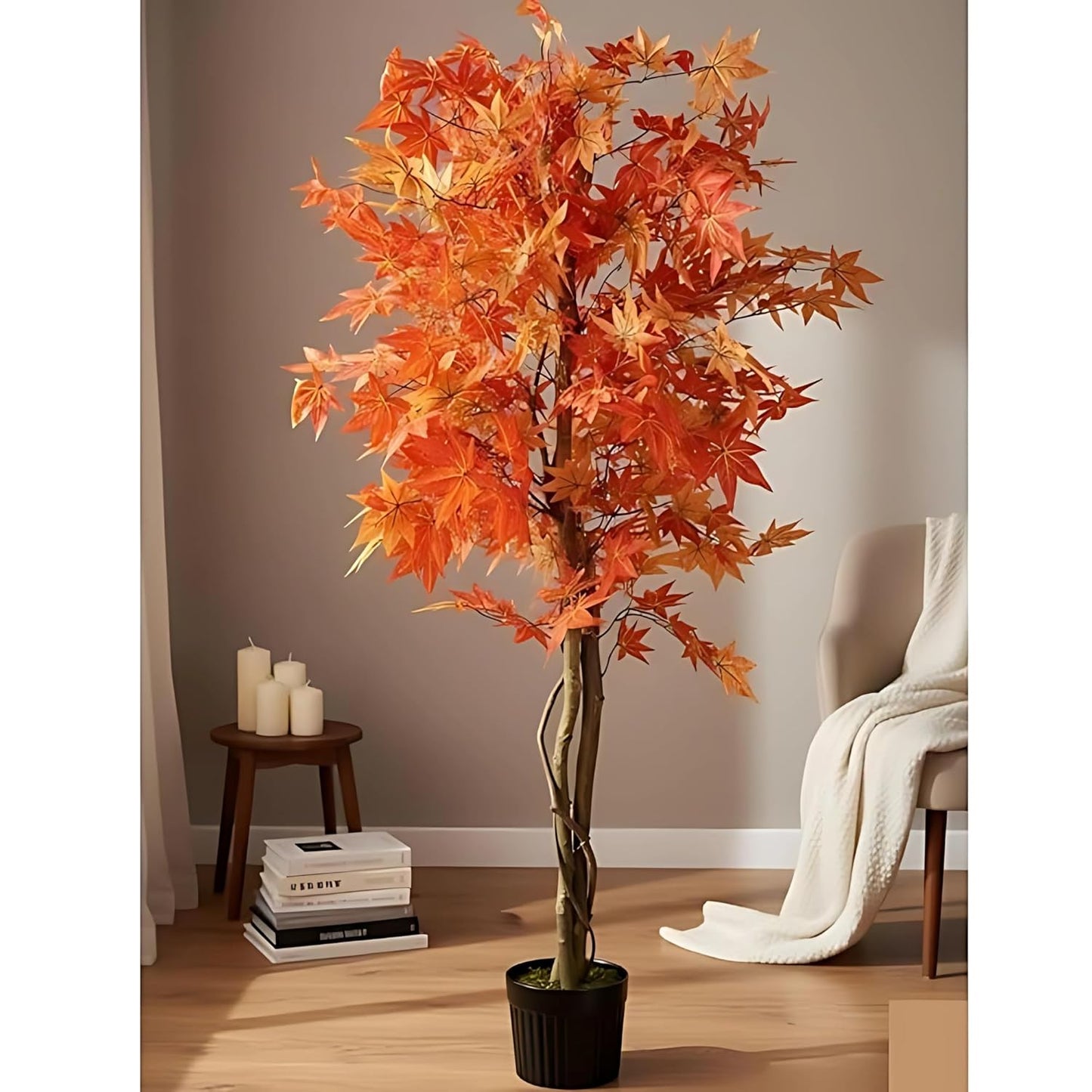 Artificial Maple Autumn Leaves Tree with Pot