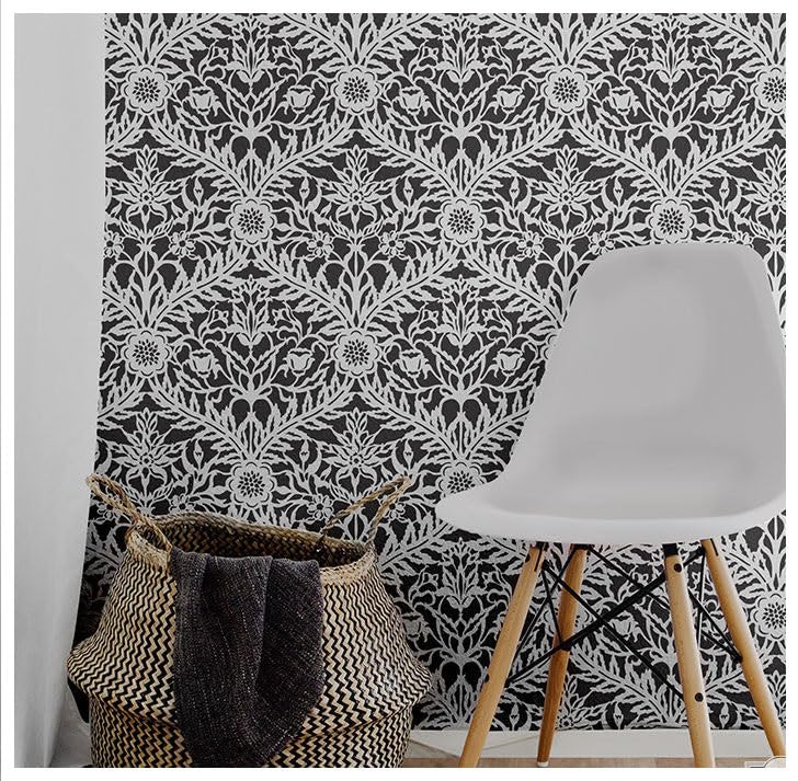 Latest Large Denisa Moroccan Damask Allover Paint Wall Stencil -Pack of 1