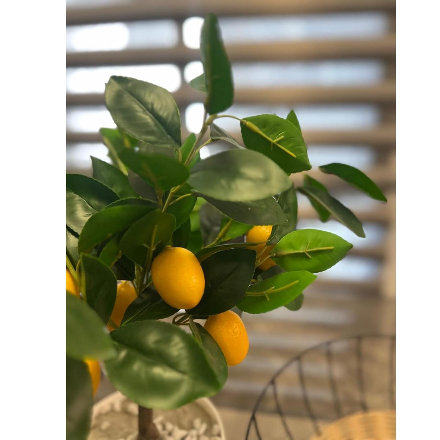 Artificial 1.5 Feet Lemon Plant with Pot for Home Office