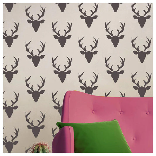 Latest Deer Pattern Kids Stencils for Wall Painting (KDRDSS1249-1212) Pack of 2