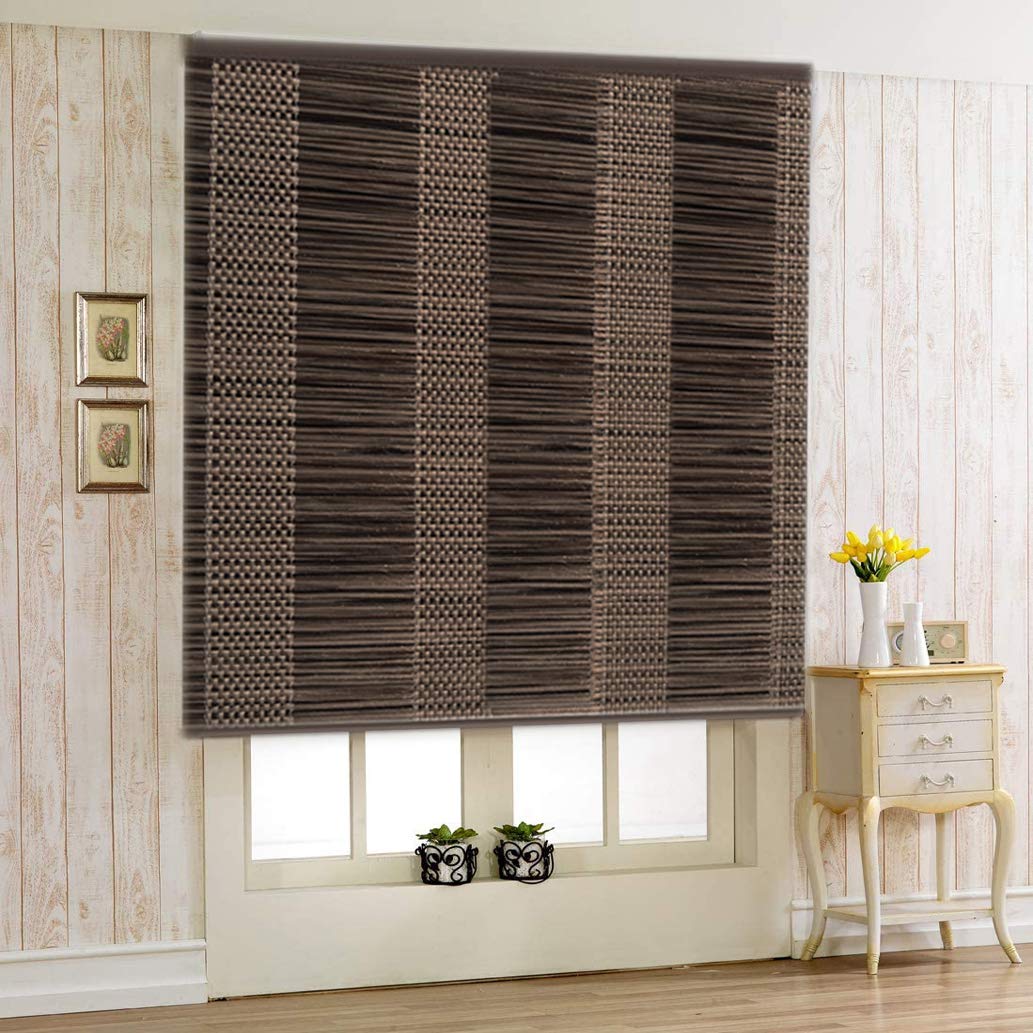 Roller Blinds for Window - Dark Brown Fabric