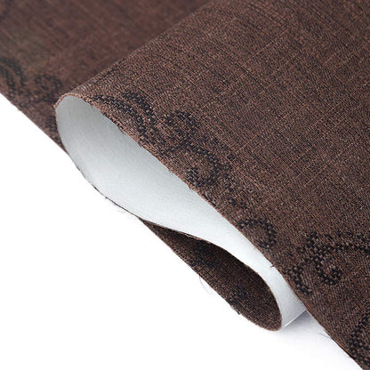 Blackout Linen Roller Blinds for Windows- Room Darkening Blinds for Home Office, Brown