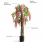 Artificial Wisteria Plant Lifelike Hanging Pink Flowers