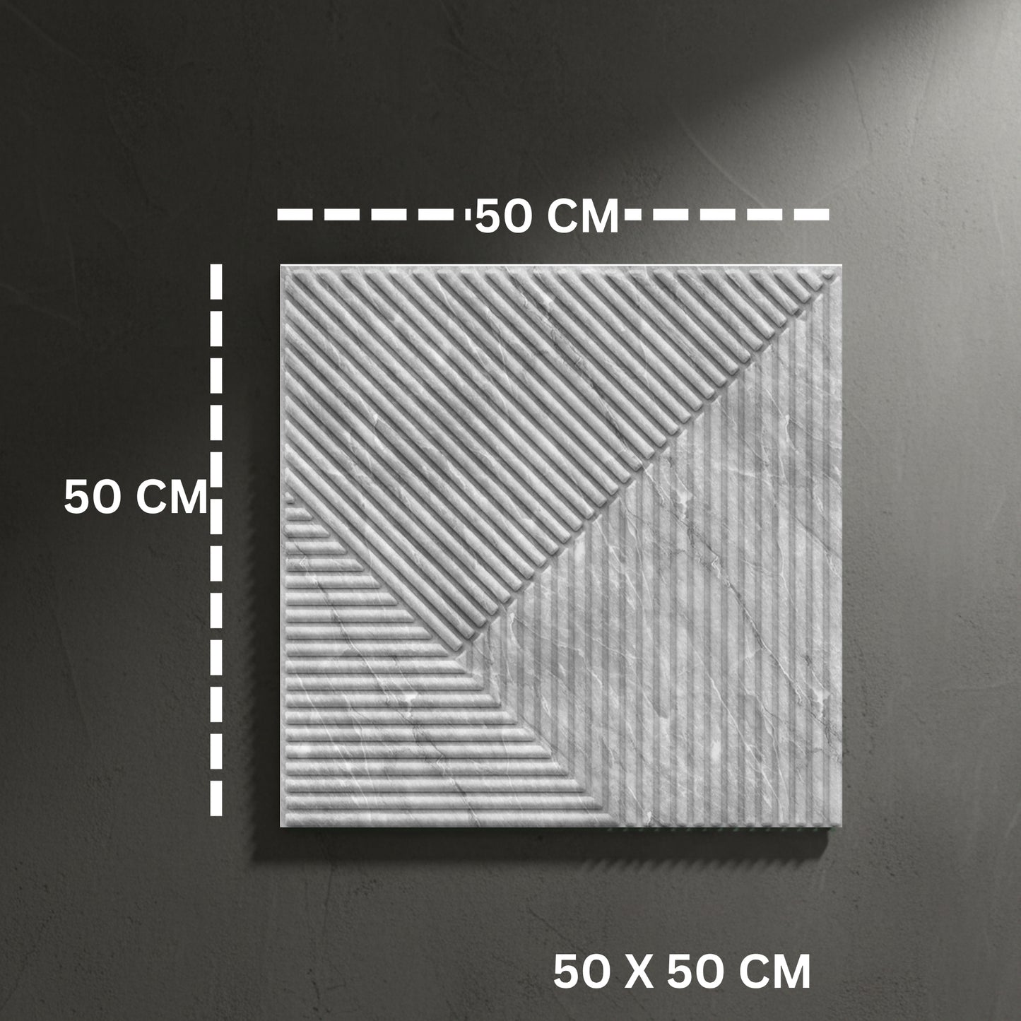 White Marble 3D Wall Panels Stripe Design
