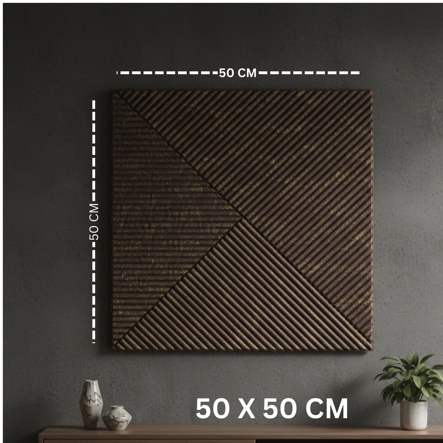 Magnum Brown 3D Wall Panels Stripe Design