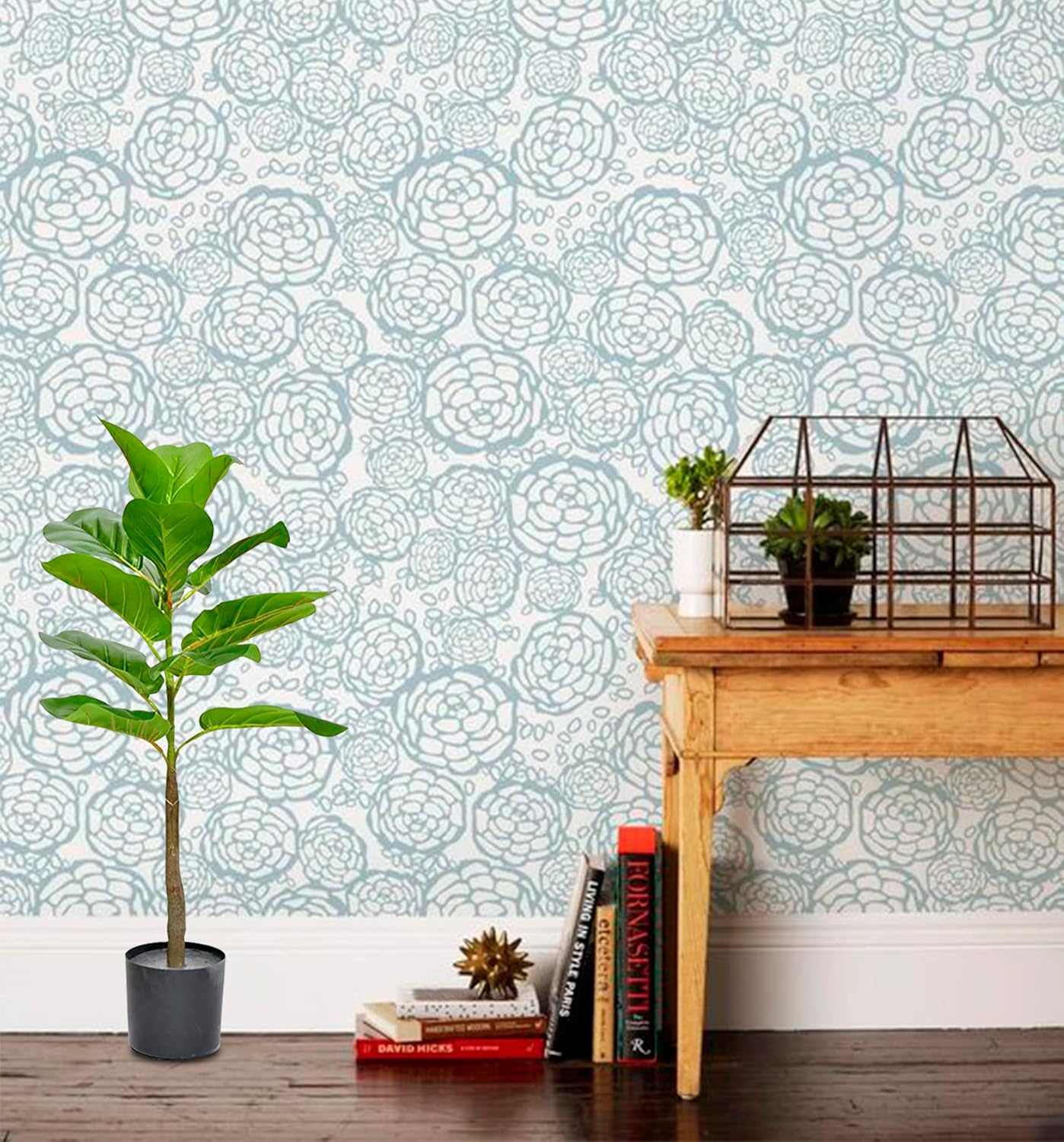 Artificial 2.5 Feet Fiddle Leaf Fig Plant for Home Decor