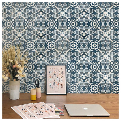 wall flower stencil