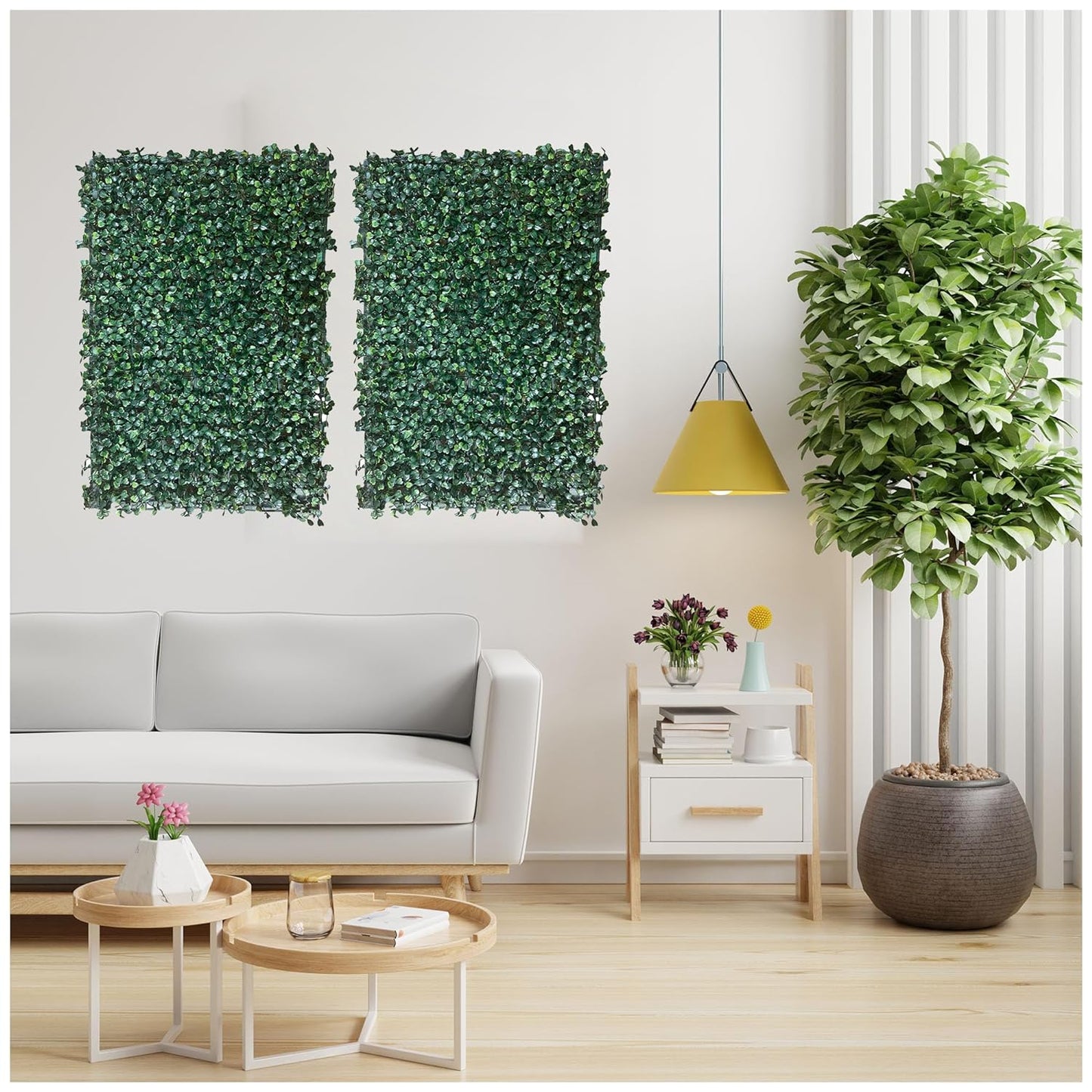 Artificial Vertical Wall Mat for Indoor & Outdoor Walls (Size 40 cm x 60 cm), Cadmium Green
