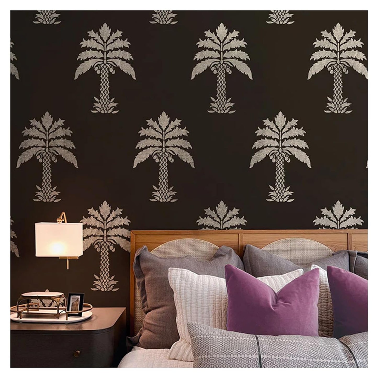 Latest Palm Tree Wall Stencils for Wall Painting - Pack of 1, Sheet Size 24 x 36 inch/Design for Wall Painting 21 x 33 inch - Large