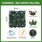 Artificial Vertical Wall Mat for Indoor & Outdoor Walls (Size- 50 cm x 50 cm), Leave Green and White Flowers