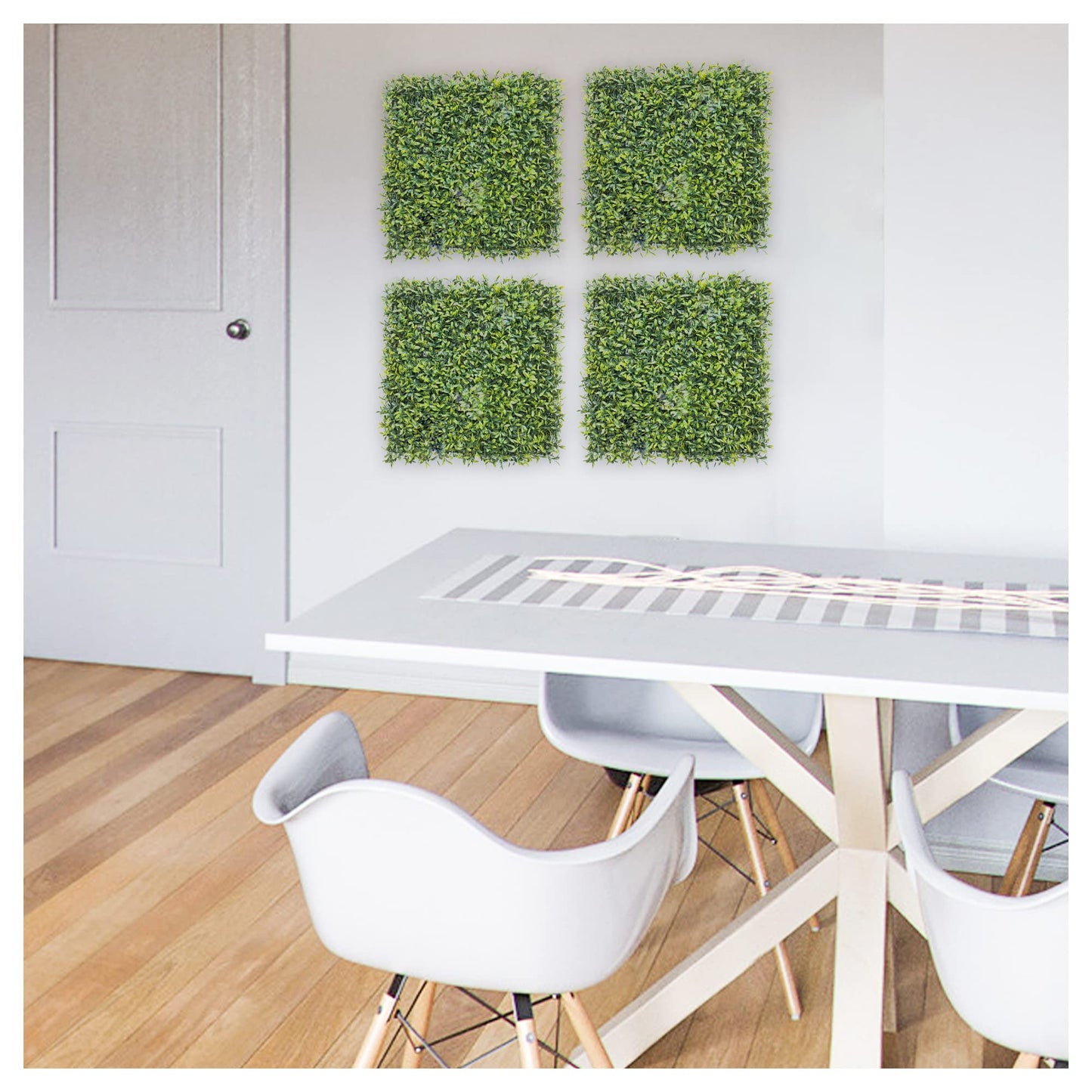 Artificial Vertical Wall Mat for Indoor & Outdoor Walls (Size- 50 cm x 50 cm), Light Green
