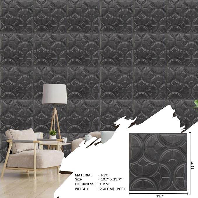 Nexa Gray 3D Wall Panels Luna Design-2