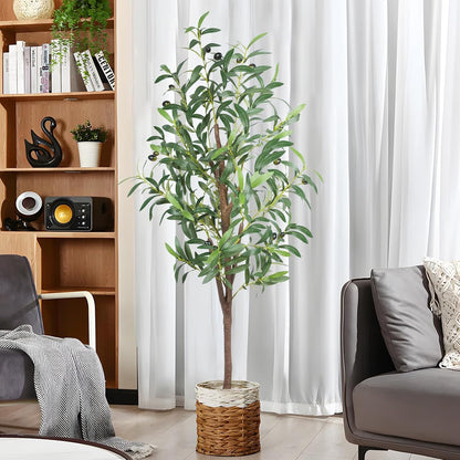 artificial olive plant for home décor
