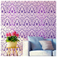 Latest Large Spruce Damask Wall Design Stencil -Pack of 1