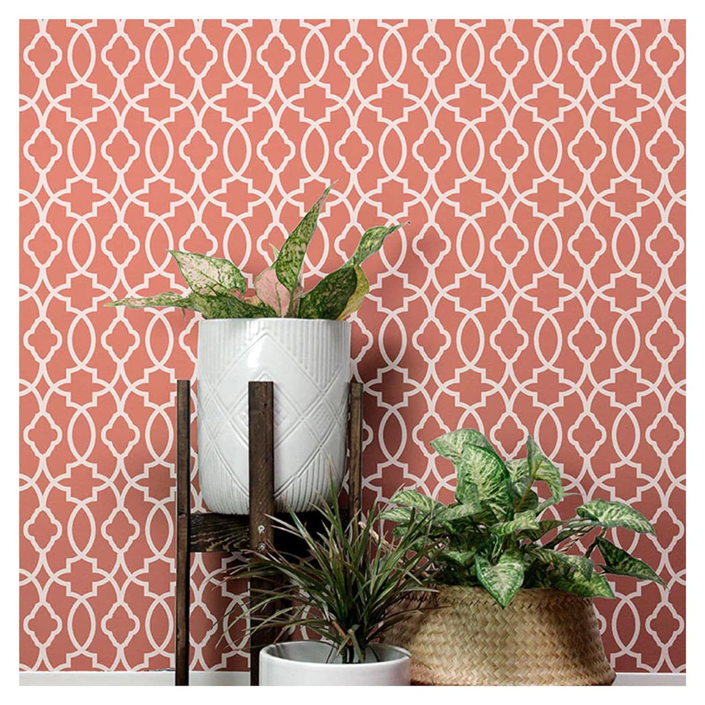 Allover Lattice Latest Stencils for Wall Painting - Pack of 1,Sheet Size 24 X 36 Inch/Design Size 21 X 33 Inch - Large