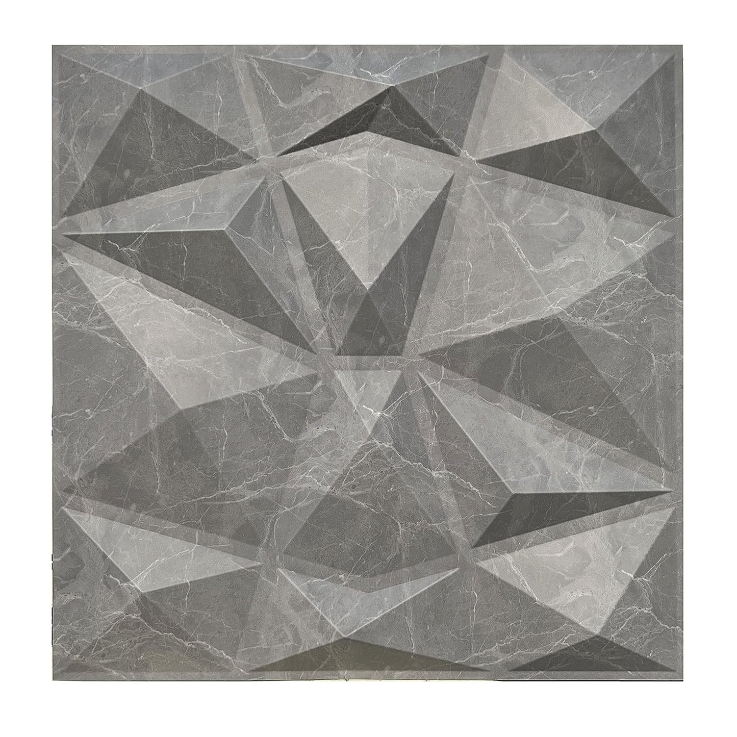 Diamond 3D PVC Wall Panels - Gray Marble Color