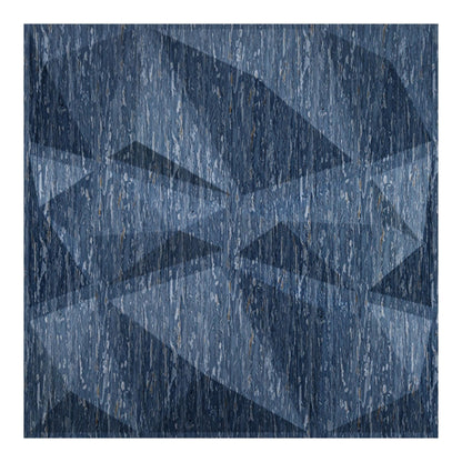 Electric Blue 3D Wall Panels Stone Design