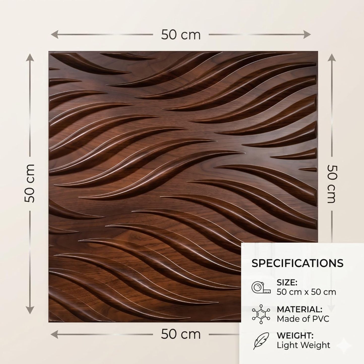 Black PVC wall panel design for premium wall decor