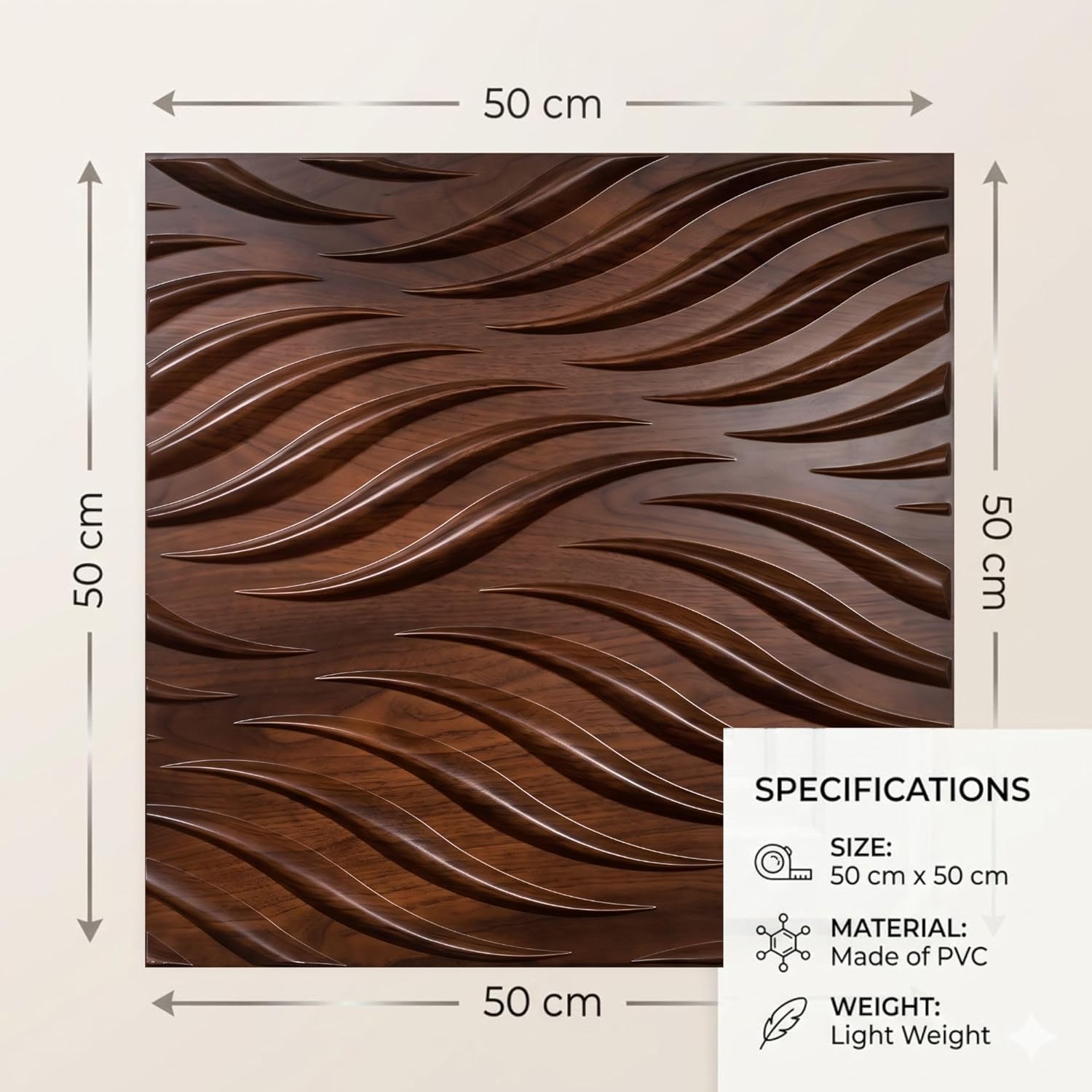 Black PVC wall panel design for premium wall decor
