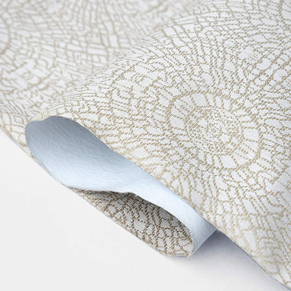 Blackout Fabric Window Roller Blind Big Circle Design, Cream