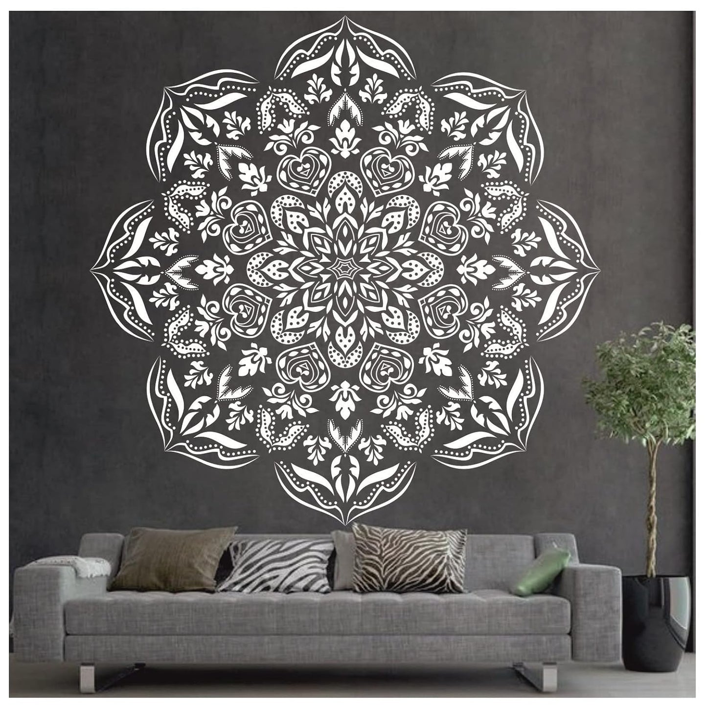 Stencils for Wall Painting (Size 122 X 122 cm) Tranquil Mandala